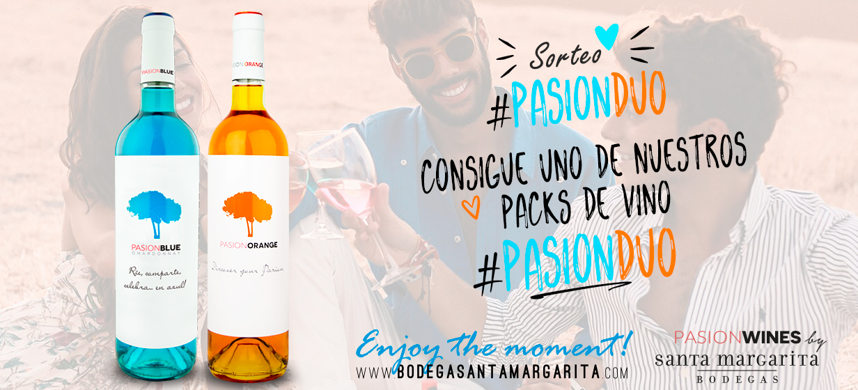 Sorteo PasionDuo - Consigue un pack de vino Pasion Blue & Pasion Orange